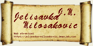 Jelisavka Milošaković vizit kartica